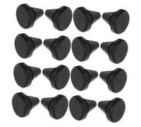 Veemoon 20 Piezas Tapón De Sellado De Silicona Parachoques Amortiguador Cable Bloque Patrón Maquinista Parachoques Protector Escudo De Parachoques Bombillas Ajustables Gel De Sílice Black