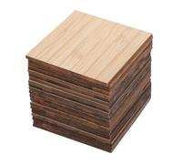 Veemoon 20 Piezas Unfinished Square Bamboo Slices DIY Craft Pieces For Painting Carving And Hanging Tags