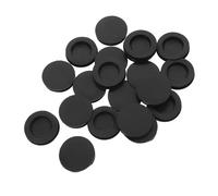 Veemoon 20 piezas Unidades Tapones Redondos de Goma para Alcancía Tapón de Cierre para Hucha Cierre Fácil y Seguro para Caja de Compatible con Orificios Estándar Color Negro