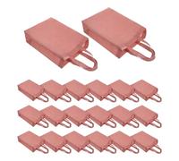 Veemoon 20 Unidades Bolsas de Compra No Tejidas Reutilizables, Grandes y Plegables, con Diseño Portátil y Asas Resistentes para Compras Diarias y Almacenamiento en Casa