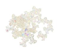 Veemoon 200 Piezas Iridescent Resin Bow Nail Charms Flatback For Christmas DIY Manicure Art Decoration For Women Teens Holiday Nail Accessories