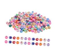 Veemoon 200 Piezas Round Polymer Clay Beads Floral Spacer For Jewelry Making DIY Bracelets Necklaces Craft Supplies