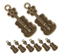 Veemoon 20piezas Amuletos De Violín Para Manualidades Collares Diy Dijes De Aleación Diseño Retro