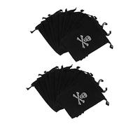 Veemoon 20piezas Bolsas De Halloween Diseño De Pirata Bolsas De Monedas De Cierre Para Decoración De Fiestas y Dulces