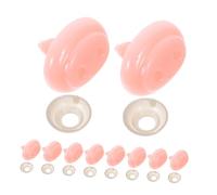 Veemoon 20piezas Narices De Seguridad De Plástico Rosa con Arandelas para Muñecos De Peluche Accesorios para Manualidades y Ganchillo