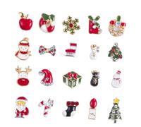 Veemoon 20piezas Parches para Decoración de Uñas de Decoraciones Navideñas Purpurina Gemas de Imitación Joyería para Uñas de Mujer para Fiestas de Navidad Estilo Aleatorio