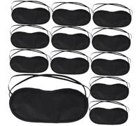 Veemoon 24 piezas Cubiertas para Ojos para Dormir Máscaras de Negras con Banda Elástica para Bloqueo Completo de Luz y Suavidad para Hogar y Transporte