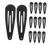 Veemoon 24piezas Clip de Gota de Agua Escarchada Pinzas Negras Cabello Pasadores Mate Antideslizantes para Mujer Peinar el Flequillo