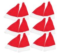 Veemoon 24piezas Gorros Papá Noel Sombreros Navideños Pequeños Decoración para Hogar y Cocina Funda para Vajilla para Amistades y Familia