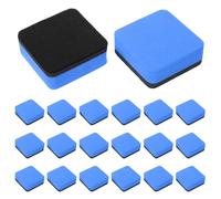 Veemoon 25 borradores cuadrados para pizarra white - Limpiador pequeño para pizarra white para oficina, aula y hogar - Mini borrador de fieltro no magnético para para profesores (azul)