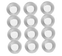 Veemoon 25 Piezas Molde Para Tarta De Huevo Moldes Para Tartas Pequeñas Redondo De Aleación De Aluminio Reutilizables Antiadherentes Para Hornear Cupcakes Pasteles Galletas