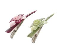 Veemoon 2piezas Accesorios el Cabello de Cuerno Horquillas Crisantemo Decorativas Pasadores de Flores Artificiales para Mujeres