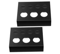 Veemoon 2piezas Bandeja De Pigmento De Orificios Soporte Para Taza De De Tatuaje Soporte De Metal Para Tienda Organizador Para