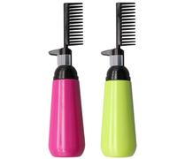 Veemoon 2piezas Botellas de Tinte Cabello Peine Botellas de Plástico para Teñir el Cabello Aplicadores para Raíces Salón o Barbería Color Aleatorio