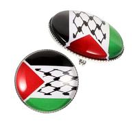 Veemoon 2piezas Broche de Bandera de Palestina Prendedor Metálico para Solapa Broche Bandera Nacional para Ropa Recuerdo de Viaje para Colección