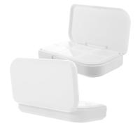 Veemoon 2piezas Caja de Medicinas Portátil de Compartimentos Pastillero Semanal Sellado Organizador de Pastillas para Viajes Caja Medicinas Diaria Pastillero Mensual