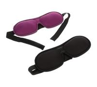 Veemoon 2piezas Capuchas Ojos Sombreado Ajustables Antifaz para Dormir de Memoria para Siestas Viajeros y Estudiantes Negro y Morado