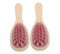 Veemoon 2piezas Cepillo De Champú Para Masajes Mango De Silicona Doble Unidades Para Exfoliar El Cabelludo La Ducha Cepillo De Lavado De Cabello Para Cabello Húmedo y Seco