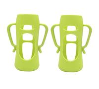 Veemoon 2piezas Cubiertas Protectoras De Silicona Para Biberón De Unidades Resistentes Golpes Funda Aislante Para Botellas De Leche Infantiles Material Alimenticio Seguro Color Verde Grand