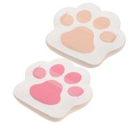 Veemoon 2piezas De Polvo Forma De Pata De Gato Esponja Para Maquillaje Facial Pequeña y Suave Para Difuminar y Aplicar Polvos Para Maquillaje Diario