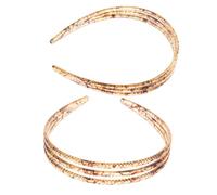 Veemoon 2piezas Diadema Cabello Antideslizante Con Diseño De Tres y Dientes Para Hacer Ejercicio Cuidado Piel Uso Diario