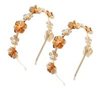 Veemoon 2piezas Diadema De Flores De Tocado Elegante Para Mujer Accesorios Cabello Tocado De Novia De Retro Para Bodas Formales