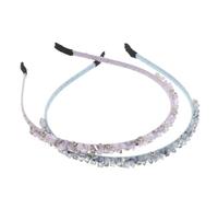 Veemoon 2piezas Diadema de Gemas de Grava de Imitación de Cristal Accesorios Cabello Brillante Tocado de Moda para Mujer para Bodas Cumpleaños Eventos Formales