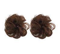 Veemoon 2piezas Diadema para Peluca Moños Postizos para Mujer Extensión de Moño Natural para Fiestas y Eventos Diurnos