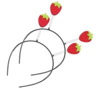 Veemoon 2piezas Diademas De Frutas Para Niño Niña Accesorios De Fiesta Diseño De Fresa Para Cumpleaños Halloween y Cosplay Complementos Divertidos Para Niñas y Niño Niña