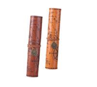 Veemoon 2piezas Estuche Retro para Lápices de Cuero PU Diseño Mapa del Tesoro Organizador para Bolígrafos para Uso el Hogar