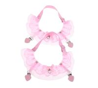 Veemoon 2piezas Ligas De Lazo Pierna De Encaje Floral Lolita Antideslizantes Sujeta Calcetines Para Novias y Bodas