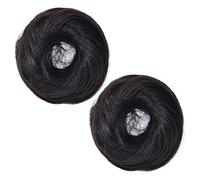 Veemoon 2piezas Rizador De Pelo Para Peluca De Cuerdas Sintéticas Coleteros Para Moño Desordenado Sujetador Para Coleta Extensión De Moño Para Pelo