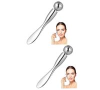 Veemoon 2piezas Rodillo Masajeador Para Ojos y Cara Herramienta De Cuidado Facial Para Aliviar Fatiga y Mejorar La Circulación Aplicador De Crema Para Ojos Compacto y Portátil