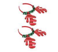 Veemoon 2piezas Tocado de Asta de Ciervo Navideño Accesorio de Cabello Colorido para Fiesta Lindo Tocado de Cabeza para Mujeres y Niñas