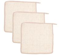Veemoon 3 Paños de Lavado de Ramio y Algodón para Baño y Limpieza Facial, Toallas Suaves y Cómodas Limpieza Facial y Corporal Delicada, Pack de 3 Unidades