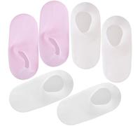 Veemoon 3 Pares Calcetines Hidratantes de Silicona para Cuidado de Pies Secos y Agrietados, Cubiertas Absorbentes de Loción para Uso Diario en Casa,