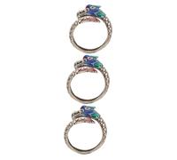 Veemoon 3 Piezas Anillo De Dragón Boda Joyería Del Anillo De Las Mujeres De Dedo Ajustable s De Metal Para Mujer s Decorativos Joyas De Para Mujer Cobre