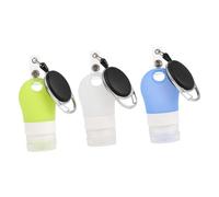 Veemoon 3 piezas Botellas de Silicona Flexible para Viaje Contenedores Portátiles para Champú y Gel de Manos Ajustables Colores Brillantes y Clásicos Recipientes Vacíos para Cuidado