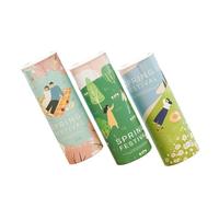 Veemoon 3 piezas Caja de Pañuelos Cilíndrica para Coche de Portapañuelos Redondos Reutilizables Compacto y Diseño Práctico para Portavasos de Automóvil