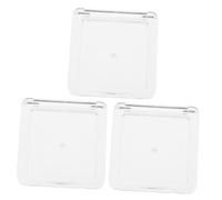 Veemoon 3 Piezas Caja Transparente para Maquillaje Estuche Compacto Cuadrado Vacío para Blush Polvera Versátil para Almacenamiento Cosmético Bandeja para Sombras de Ojos y Correctores