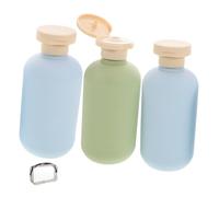 Veemoon 3 Piezas Combinación de Botella de Lavado Botella Expresible para Champú de Viaje Reutilizables para Champú Acondicionador Uso Hotel o Viaje