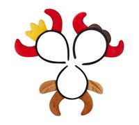 Veemoon 3 Piezas Diadema Cuernos de Vaca Suave y Realista para Disfraz de Toro Adulto y Accesorio Cosplay Navideño para Fiestas y Halloween