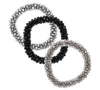 Veemoon 3 Piezas Diadema De Cristal Lazos Para El Cabello Pulseras Coletas Decorativas Lazos Para El Cabello Con Brillo Pulsera Con Lazo Para El Pelo Hermosos Accesorios Banda Elástica