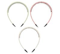 Veemoon 3 Piezas Diademas Antideslizantes para Mujer con Dientes Elásticos Bandas para Cabello para Lavado Facial Maquillaje Fitness y Diario