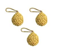 Veemoon 3 piezas Esponjas de Baño Naturales Forma de Panal Juego de Esponjas Hidrofílicas para Ducha Exfoliantes y Ecológicos Color Amarillo Jengibre para Adultos y Bebés