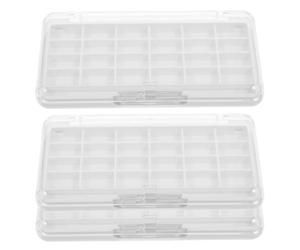 Veemoon 3 Piezas Paleta de Muestra de Sombras de Ojos Pequeña Paleta Vacía de Sombras de Ojos con Compartimentos Recargable para Uso Diario Viaje