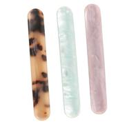 Veemoon 3 piezas Pinzas de Pelo Acetato Clips para Cabello Mujer Sujetador de Coleta Elegante Diseño Rectangular con Cabeza Redonda Colores Tortuga Púrpura y Azul Accesorios para Peinados