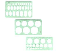 Veemoon 3 Piezas Plantillas de Dibujo Geométrico Transparentes Reglas de Medición Centímetros para Estudiantes y Oficina Útiles para Arquitectura y Diseño Artístico