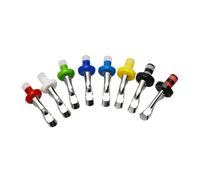 Veemoon 3 piezas Tapones de Silicona Alimentaria para Botellas de Vino Diseño Expansible Manual Sellado Hermético y Antidesbordamiento Colores Rojo Azul Oscuro y Blanco Reutilizables y