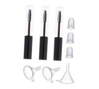 Veemoon 3 Piezas Tubo de Pestañas Vacío con Varita y Embudos Transparentes Envase Reutilizable para Rímel y Crema de Pestañas Kit para Maquillaje DIY Accesorios de Colores